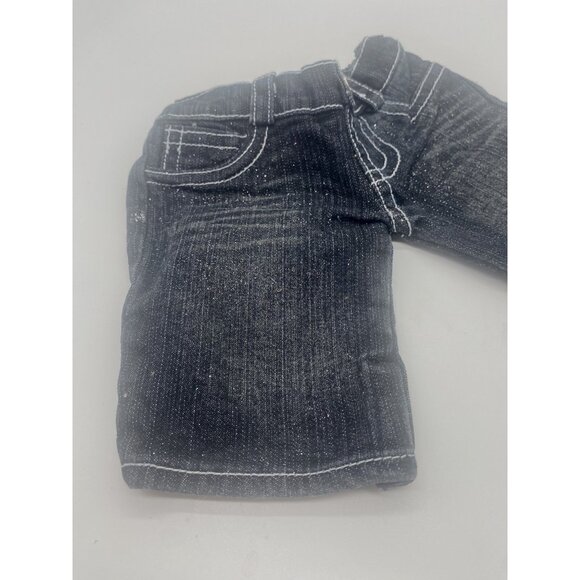 Build a Bear Sparkle Silver Glitter Blue Jeans Pants Clothing - Picture 2 of 5